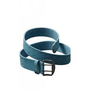NEW FREE PEOPLE women's double cross leather belt in light blue